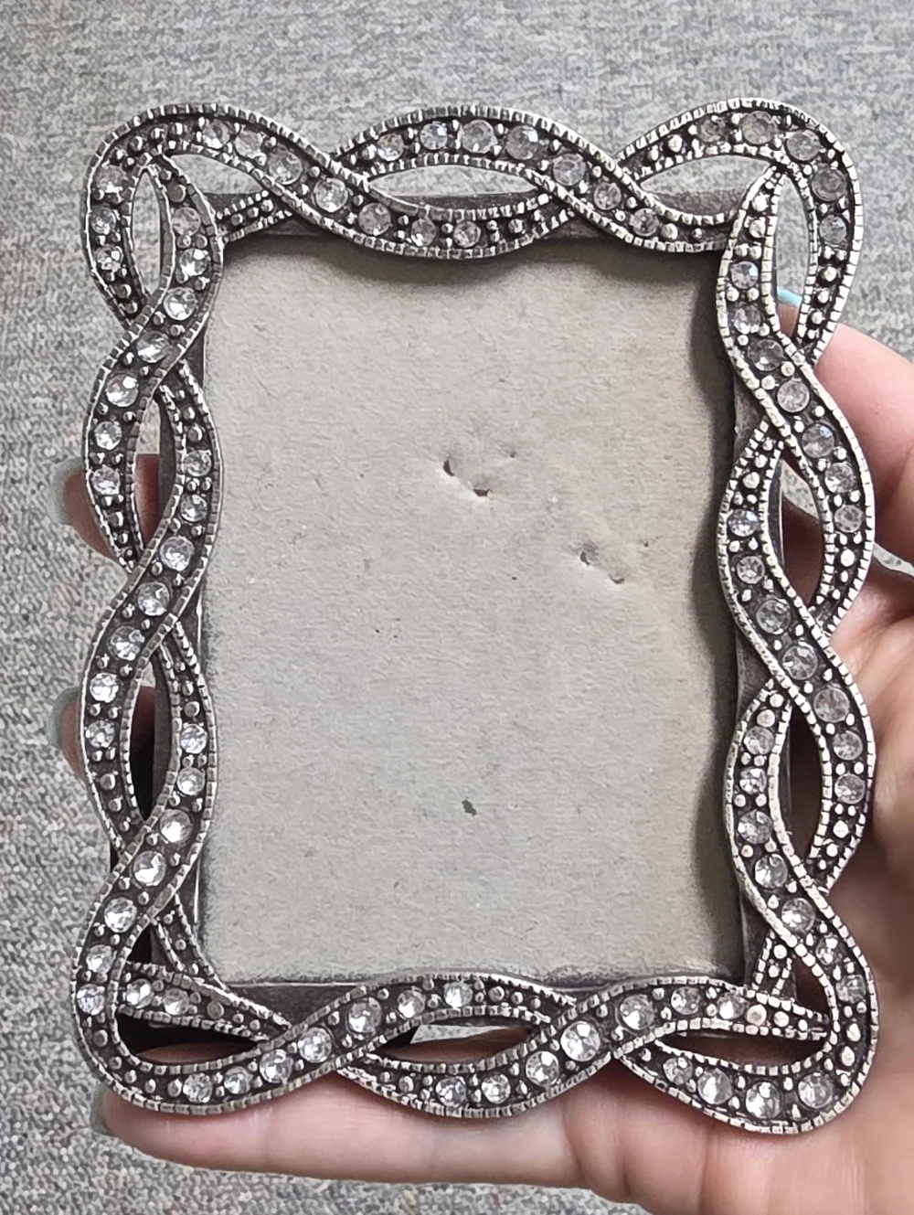 Papyrus Pewter & Swarovski Crystal Entwined Ribbon Frame